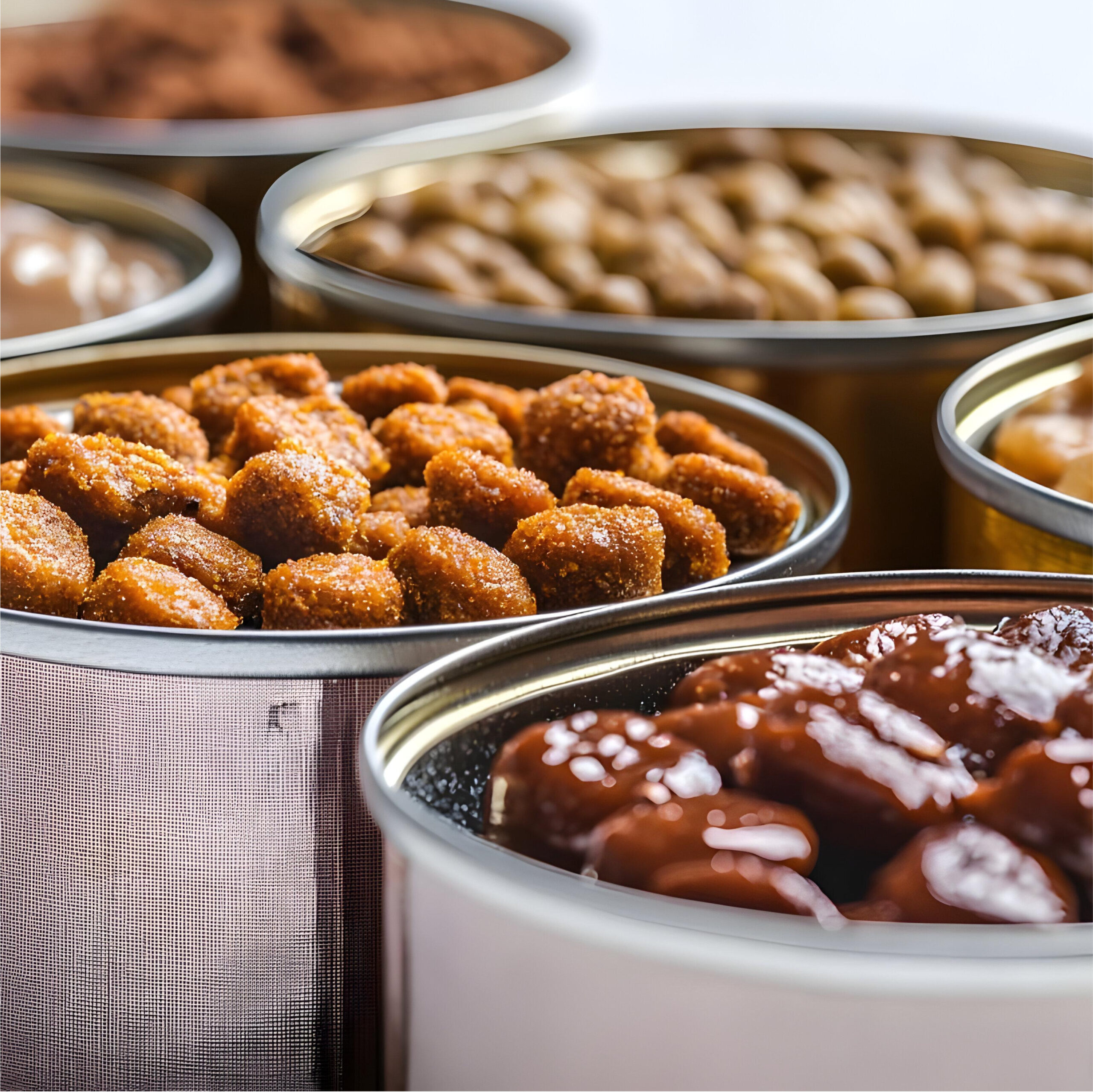 Variety of pet food ingredients and nutrition