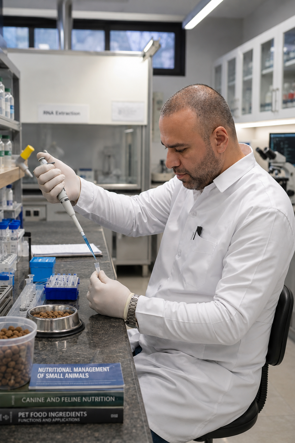 dr. elahi in lab animal nutrition scientist